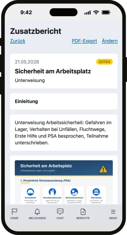 Fachberichte und Monatsberichte können mit der Berichtsheft-App ganz einfach erstellt werden