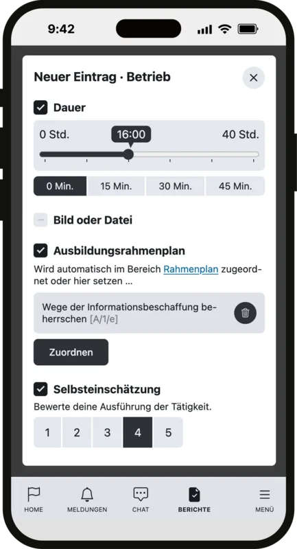 Mit dem digitalen Berichtsheft (Zubido-System) kann auch ein Ganzheitlicher-Ausbildungsnachweis gemäß BIBB/IHK geführt werden